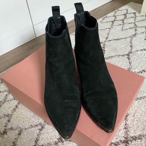 Acne Studios Jensen Boots - Emerald Suede - Sz 37 - Picture 5 of 11